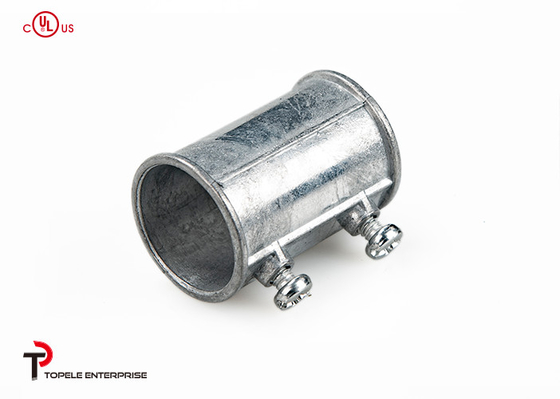 1/2" Electrical Pipe Fittings Galvanized Steel EMT Set Screw Coupling For Conduit