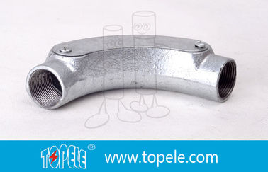 20MM 3 / 4”, 1”BS4568 GI Iron Elbow Malleable Iron Circular Junction Box with Tapped Hole
