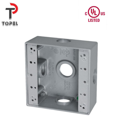 2 Gang Outlet Weatherproof Electrical Boxes Aluminum UL Listed